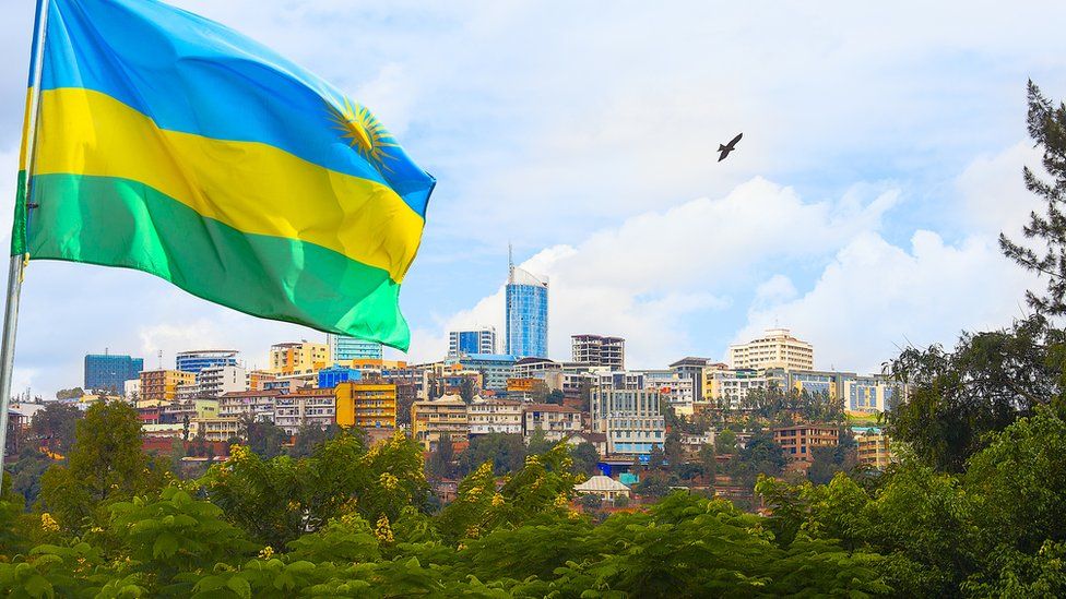The skyline of the Rwandan capital Kigali