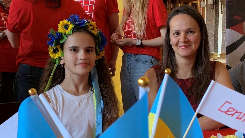 Natalia Kogut (right) and her 12-year-old daughter, Melisa Kogut,