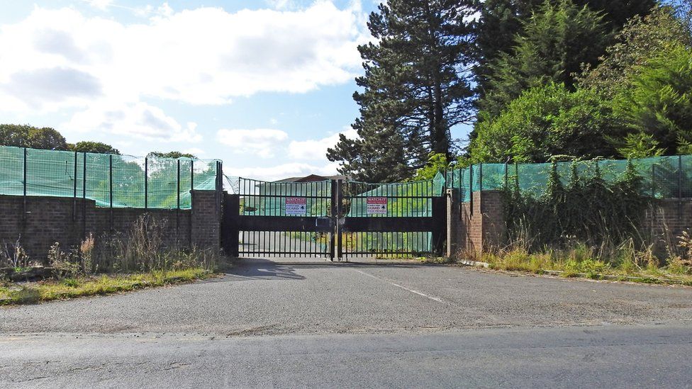 Gates of RAF Kirton in Lindsey locked up