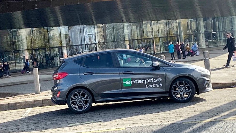 Enterprise car club outside Wales Millennium Centre