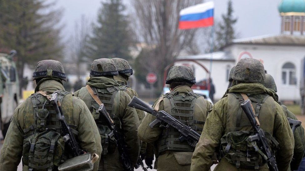 Russian soldiers on patrol, March 2014