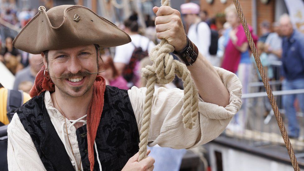 Pirate crew member at the Gloucester Tall Ships Festival