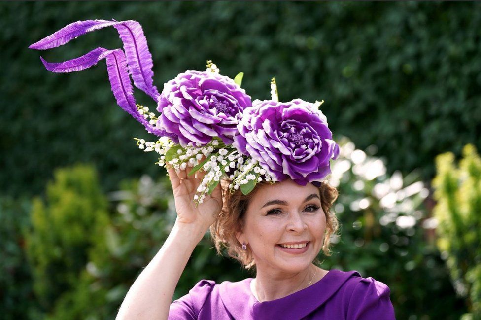 A racegoer on day three of Royal Ascot at Ascot Racecourse