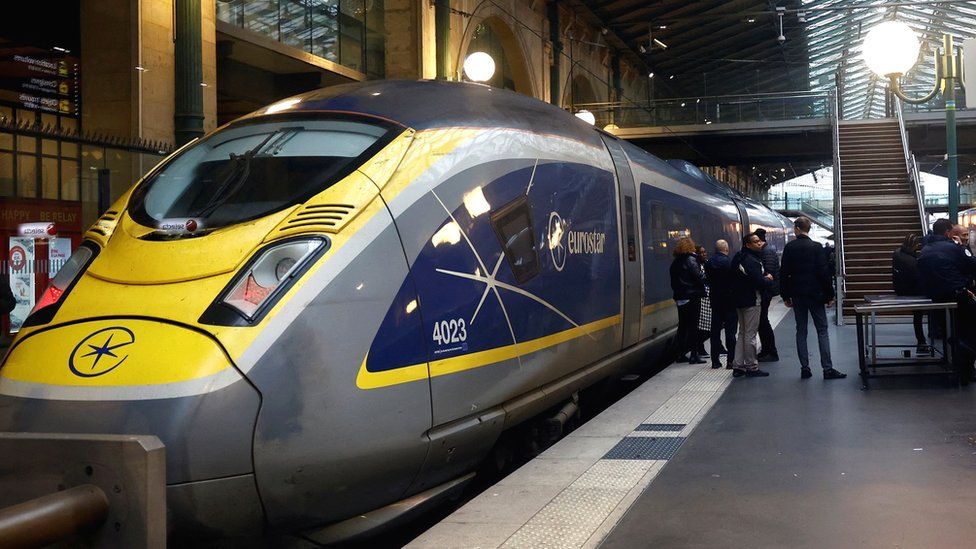 Eurostar train in Paris