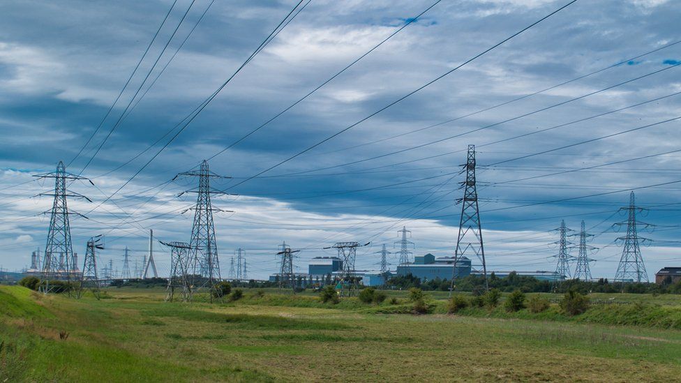 Electricty pylons Deeside