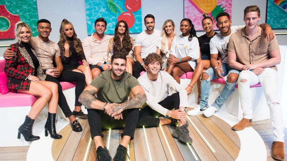 Alex (far right) with Love Island