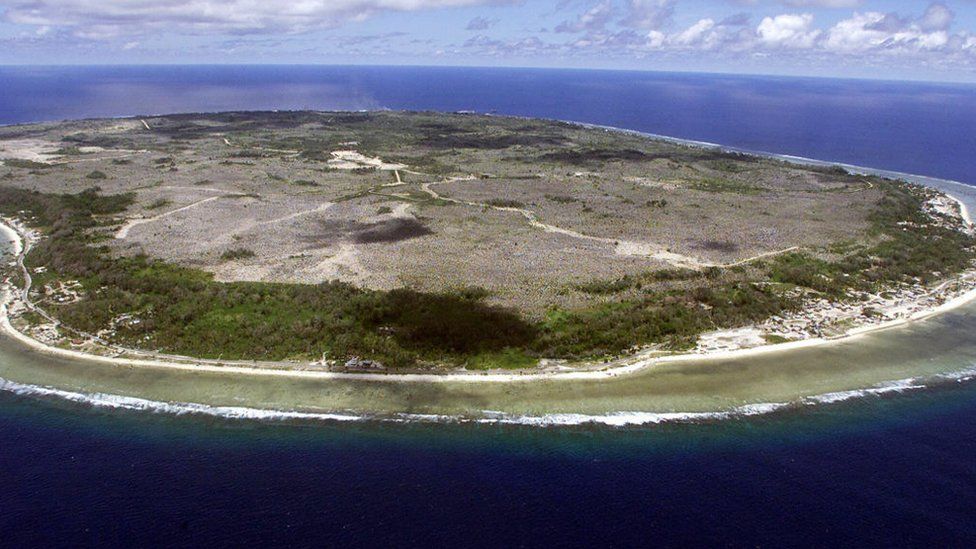 An aerial view of Nauru
