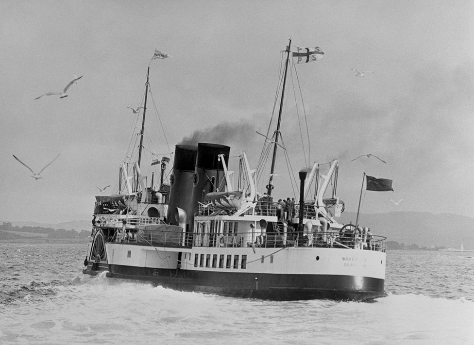 The Waverley at sea in 1978