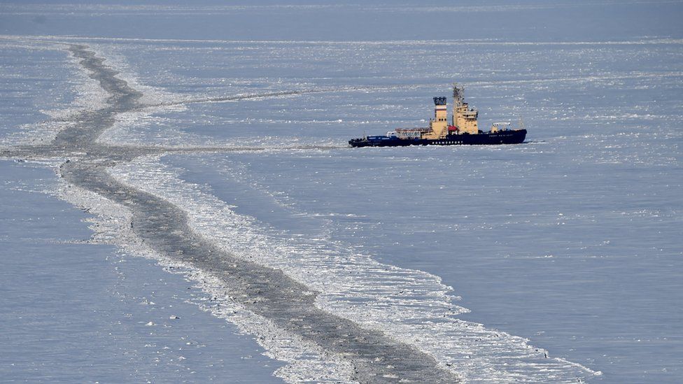 Russian icebreaker in Kara Sea - file pic