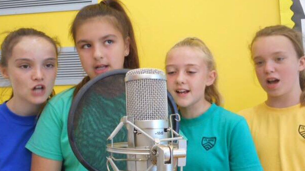 The children recorded a song they called 'The extinction will not be televised'