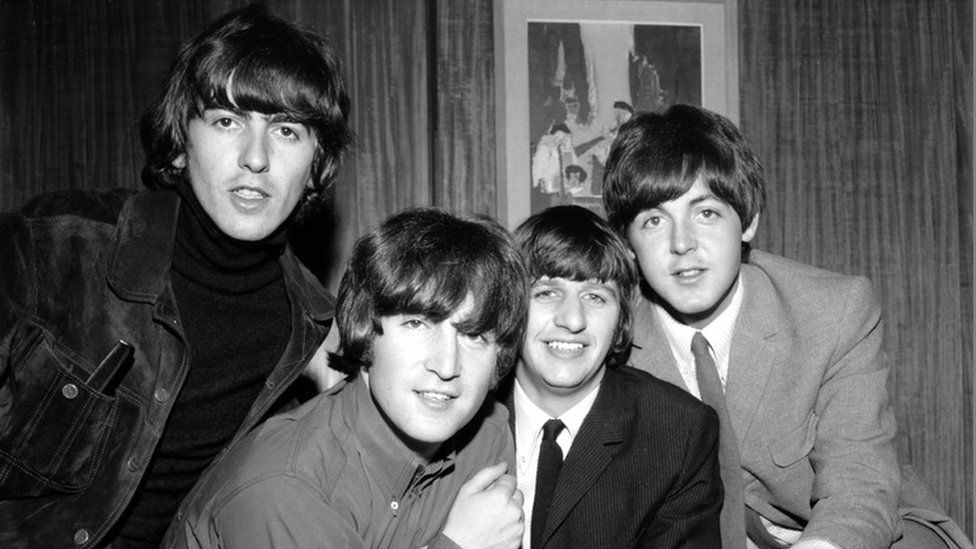 The Beatles who were photographed here for the BBC
