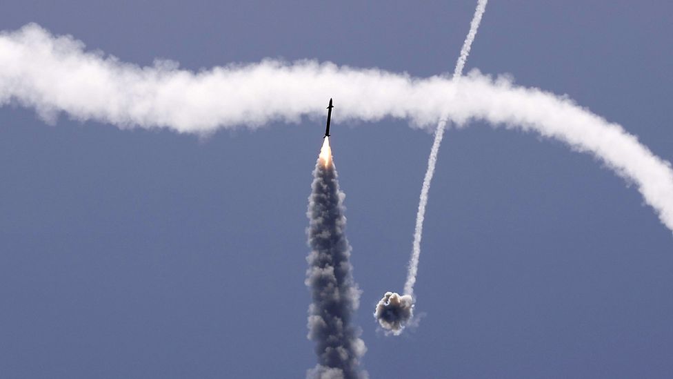 Iron Dome missile intercepts rocket