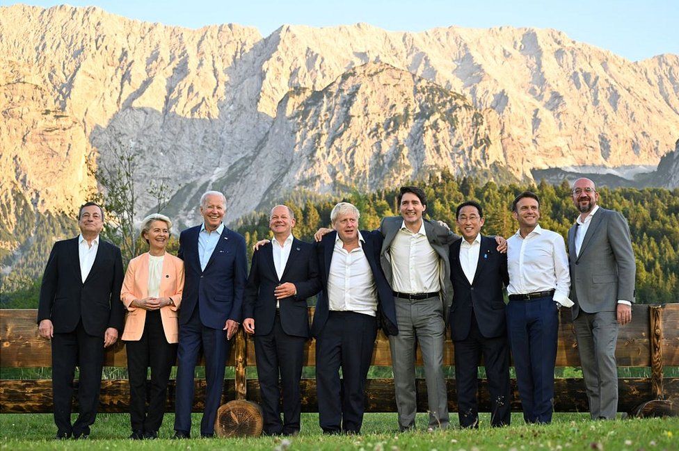 G7 leaders at Schloss Elmau, 26 Jun 22
