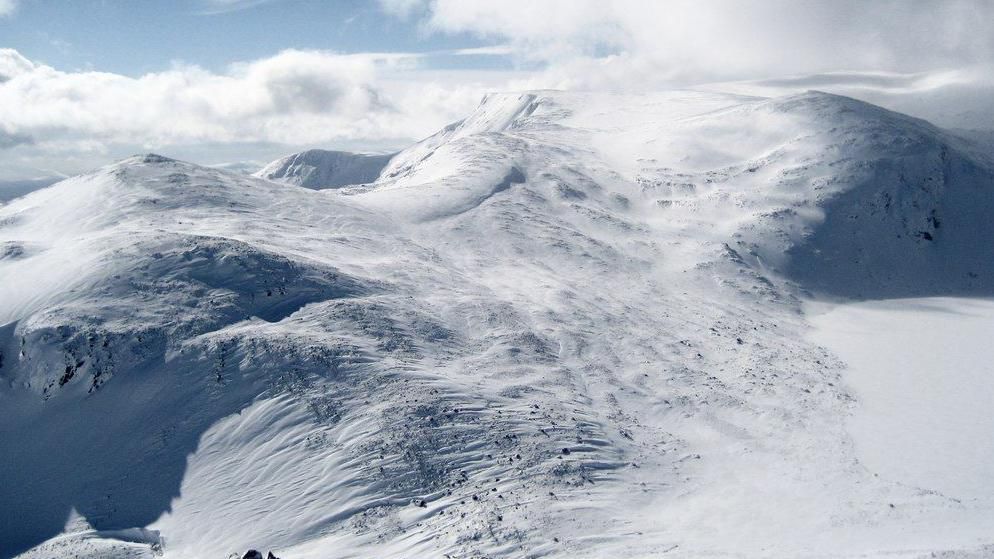 Ben Macdui and Derry Cairngorm from Beinn Mheadhoin