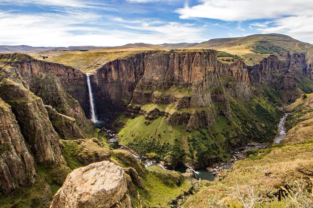The Maletsunyane Waterfall of Lesotho