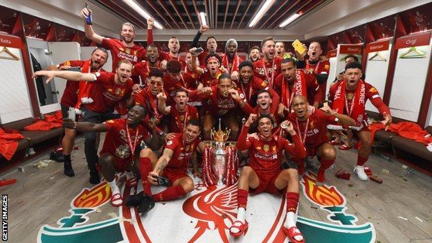 Liverpool celebrate Premier League success