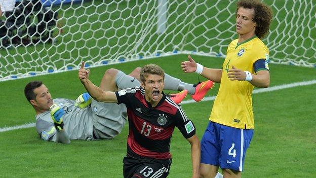 Thomas Muller was on target with his first shot of the match