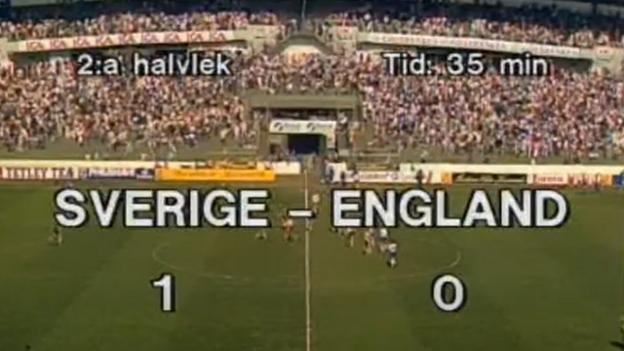 Sweden defeated England 1-0 in the first leg of the 1984 Women's Euros final