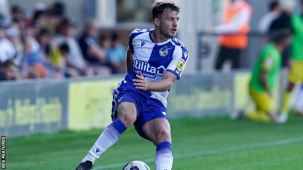 James Gibbons playing for Bristol Rovers