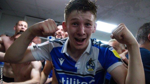 James Connolly was part of the wild celebrations that followed Bristol Rovers' amazing promotion in May