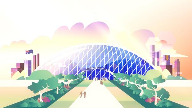 A domed stadium. Cricket venues may have to look radically different by 2050