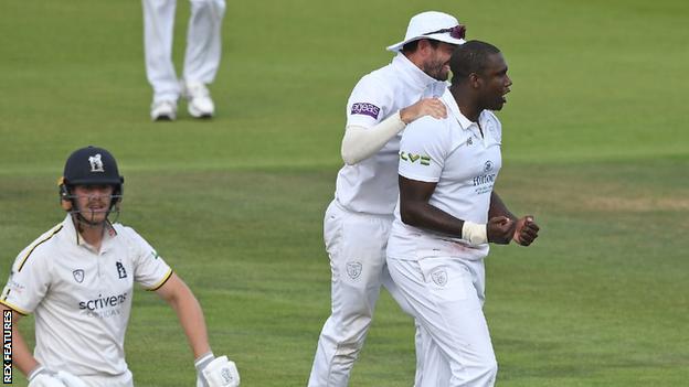 Bears old boy Keith Barker has now taken 38 County Championship wickets for Hampshire this season