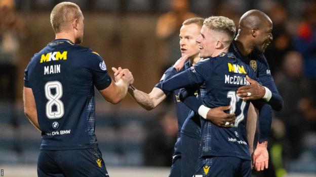 Dundee players celebrating