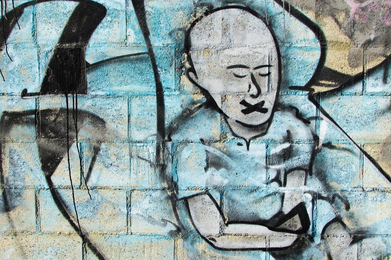 Censorship graffiti, via Pixabay. CC0, public domain