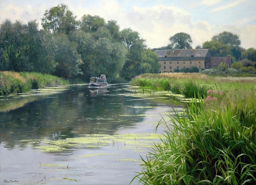 Narrowboat_Summer_The_Nene_at_Waternewton_yapfiles.ru.jpg