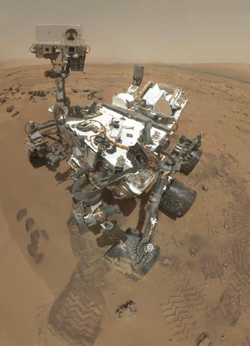 NASA Curiosity rover used the Mars Hand Lens Imager MAHLI to capture the set of thumbnail images stitched together to create this full-color self-portrait.