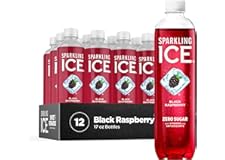 Sparkling Ice, Black Raspberry Sparkling Water, Zero Sugar Flavored Water, with Vitamins and Antioxidants, Low Calorie Bevera