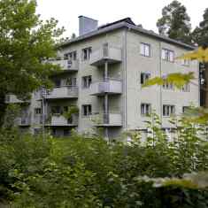 An old apartment building in the city of Imatra. 