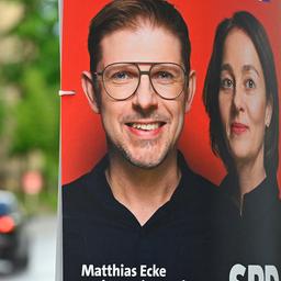 Wahlplakat mit Matthias Ecke