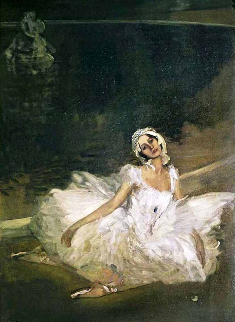 Sir John Lavery (1856-1941) - The Dying Swan: Anna Pavlova,