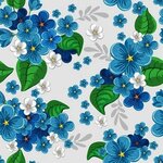 seamless pattern with forget-me-not