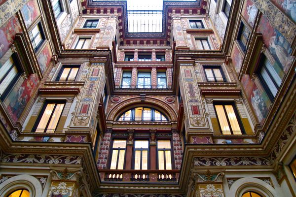 The beautiful Art Nouveau Galleria Sciarra.