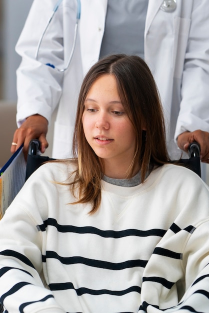 Front view patient in wheelchair