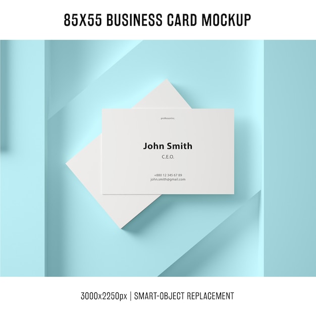 Free PSD business card mockup