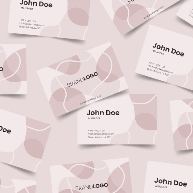 Free vector pastel-colored stains on business card template