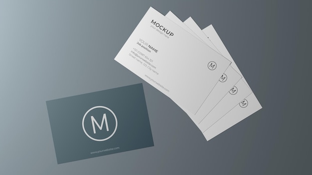PSD business card mock-up composition