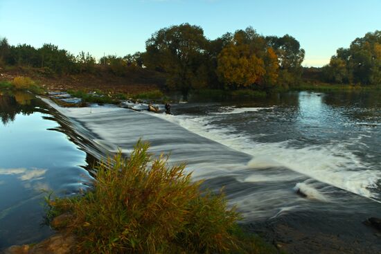 Плотина на реке Осетр в Зарайске