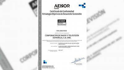 RTVE, primer gran medio audiovisual espaol que obtiene la certificacin con estrategia en sostenibilidad AENOR