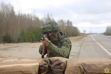 Блокпост вблизи белорусско-литовской границы. Март 2024 года. Фото: Павел Кузнецов, "Ваяр"