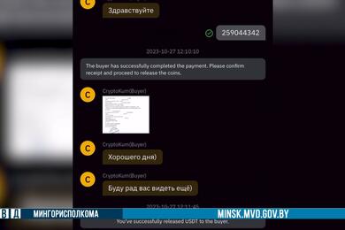 В Минске задержали трех жителей столицы, которые провели через свои электронные кошельки криптовалюты почти на 100 тысяч рублей. Февраль 2024 года. Скриншот видео МВД