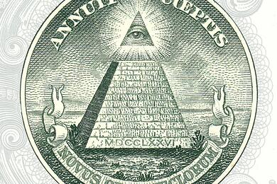 Пирамида с «Оком Провидения» («Всевидящим Оком») на обратной стороне купюры достоинством 1 доллар США. Фото: commons.wikimedia.org / Benutzer:Verwüstung