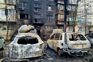 Последствия массированного ракетного удара по Киеву, Украина, 21 марта 2024 года. Фото: Киевская городская военная администрация