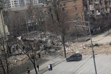 Последствия российского удара по Киеву. 25 марта 2024 года. Фото: КГВА