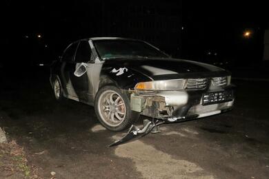 Автомобиль Mitsubishi, который в новогоднюю ночь насмерть сбил 15-летнего парня в Гомеле. Фото: Следственный комитет
