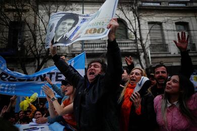Кандидат в президенты Аргентины Хавьер Милей во время предвыборной кампании. Фото: Reuters