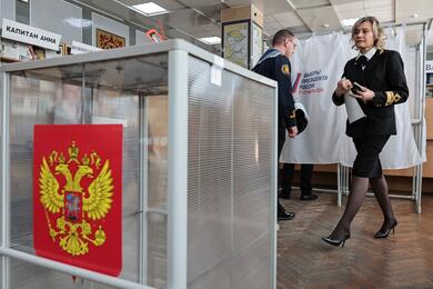 Голосование на выборах президента России. 14 марта 2024 года, РФ. Фото: Reuters